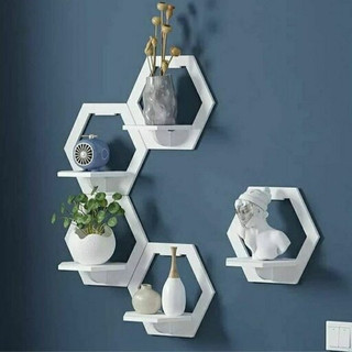 شلف دیواری شش ضلعی بسته 5عددی