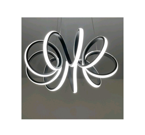 لوستر مدرن طرح گل 8حلقه 4حالته دارای ریموت دیمر دار و اپ موبایل