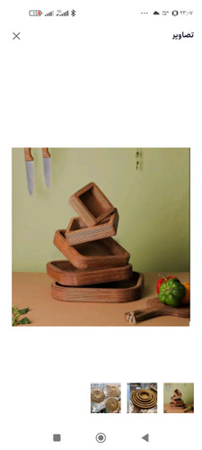ظرف چوبی پنج عددیدر سه طرح