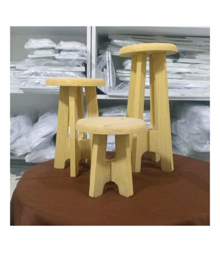 پایه گلدان 3عددی کوچک چوبی