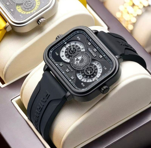 ساعت برند مارک فرول دوموتور فعال بند رابر کیس شب نما